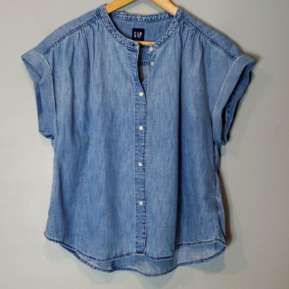 GAP Light Blue Short Sleeve Top